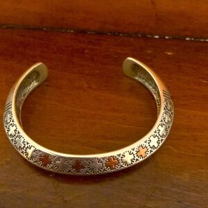 Kenneth Johnson silver n copper bracelet